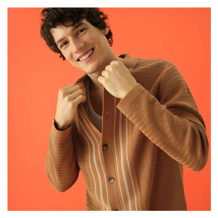 Men's Button-Up Polo Sweater